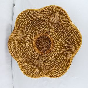 Hand-weaved Wicker Serving Tray